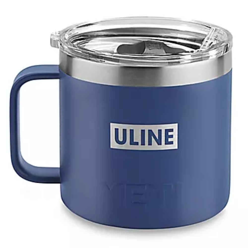 YETI Uline Blue Insulated Stackable Mug with Lid, 14 Oz